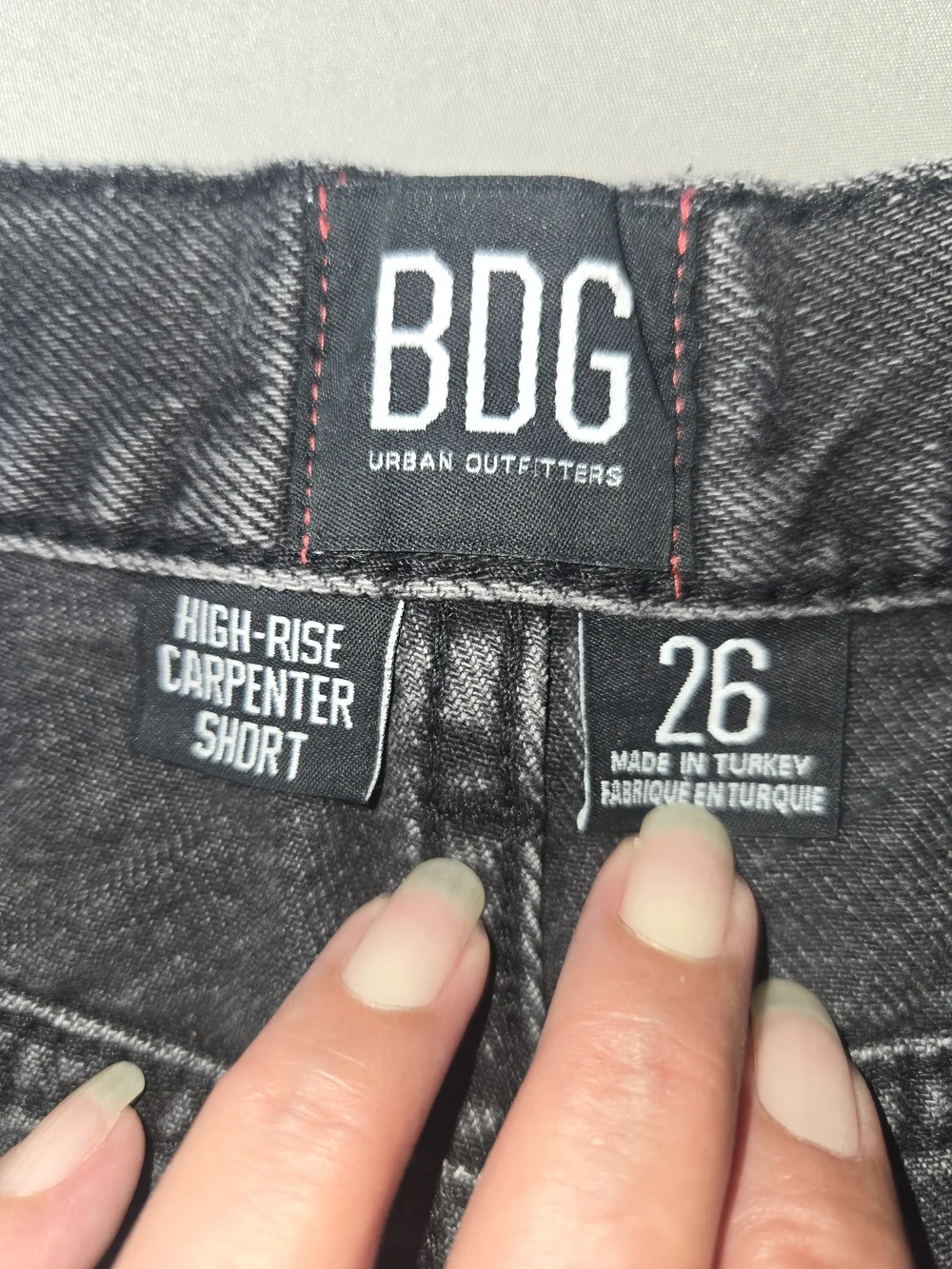 BDG Washed Black High-Rise Denim Shorts - Size 26